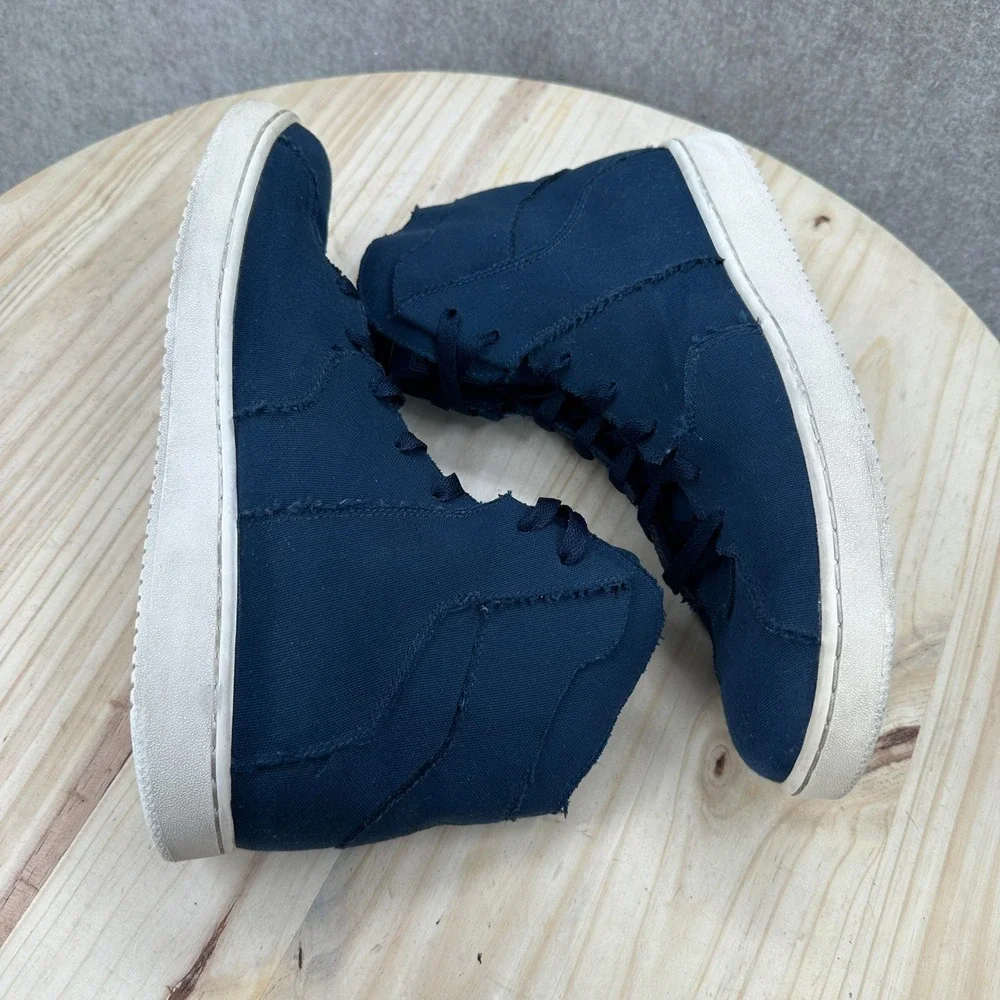Jordan Westbrook‎ 0.2 Obsidian Mens 11.5 Navy Blue Canvas High Top Sneakers